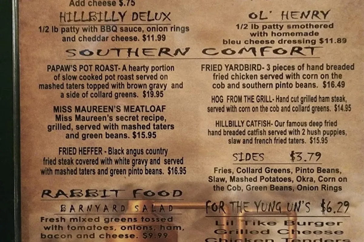 Hillbilly's Restaurant outdoor patio - Restaurant in Sevierville, Tennessee