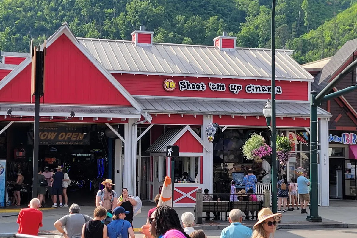 Shoot 'Em Up Cinema detail shot - Amusement center in Gatlinburg, Tennessee