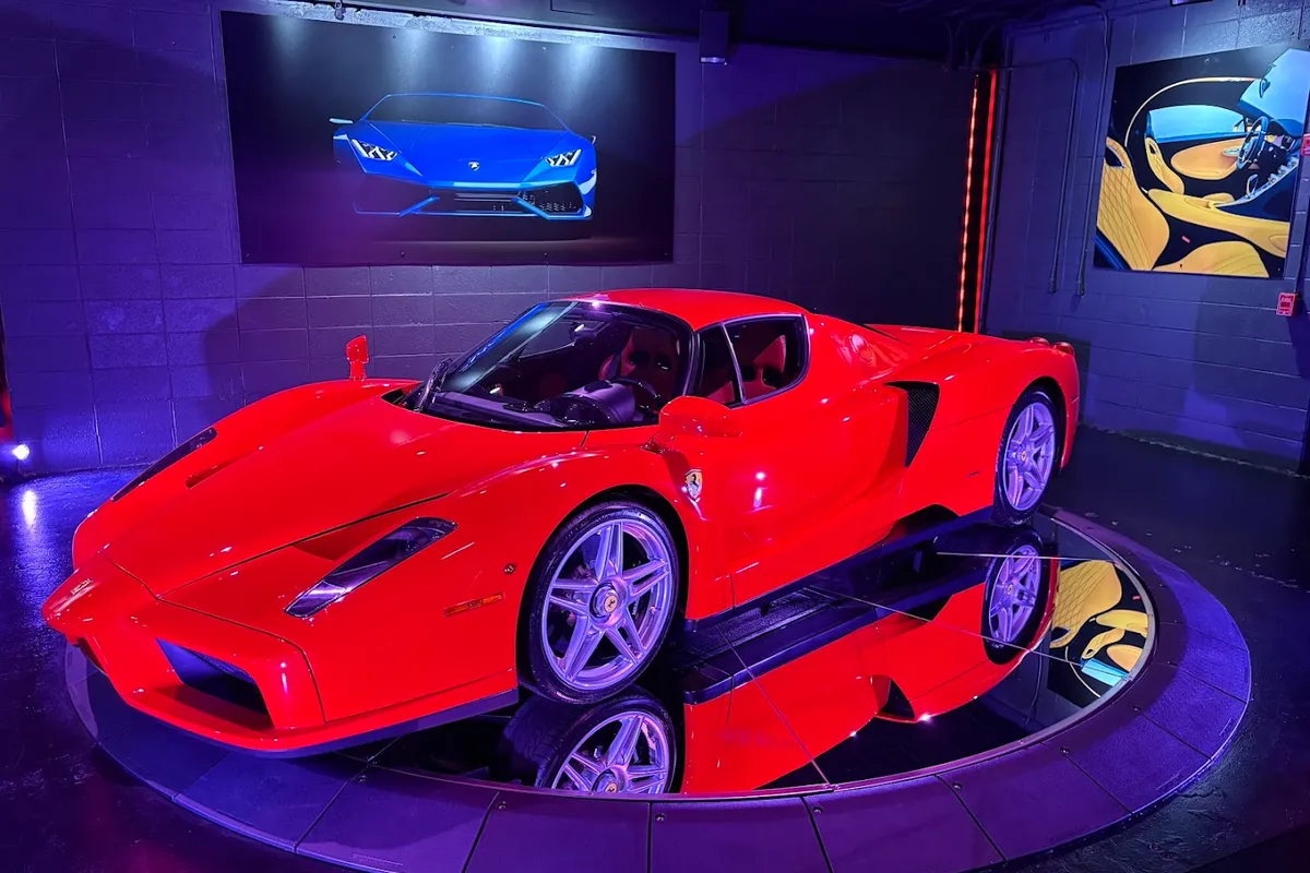 Speedwerkz Exotic Car Experience interactive display - Tourist attraction in Gatlinburg, Tennessee